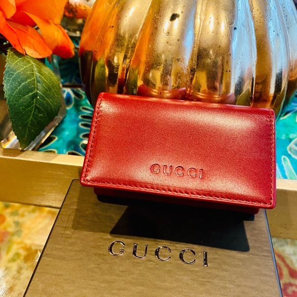 Gucci Bags Brand New Gucci Burgundy Leather Key Holder Poshmark